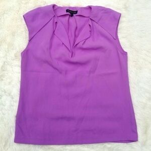 Banana Republic lilac pleated structured top blouse Wmn's Size XS purple Shirt